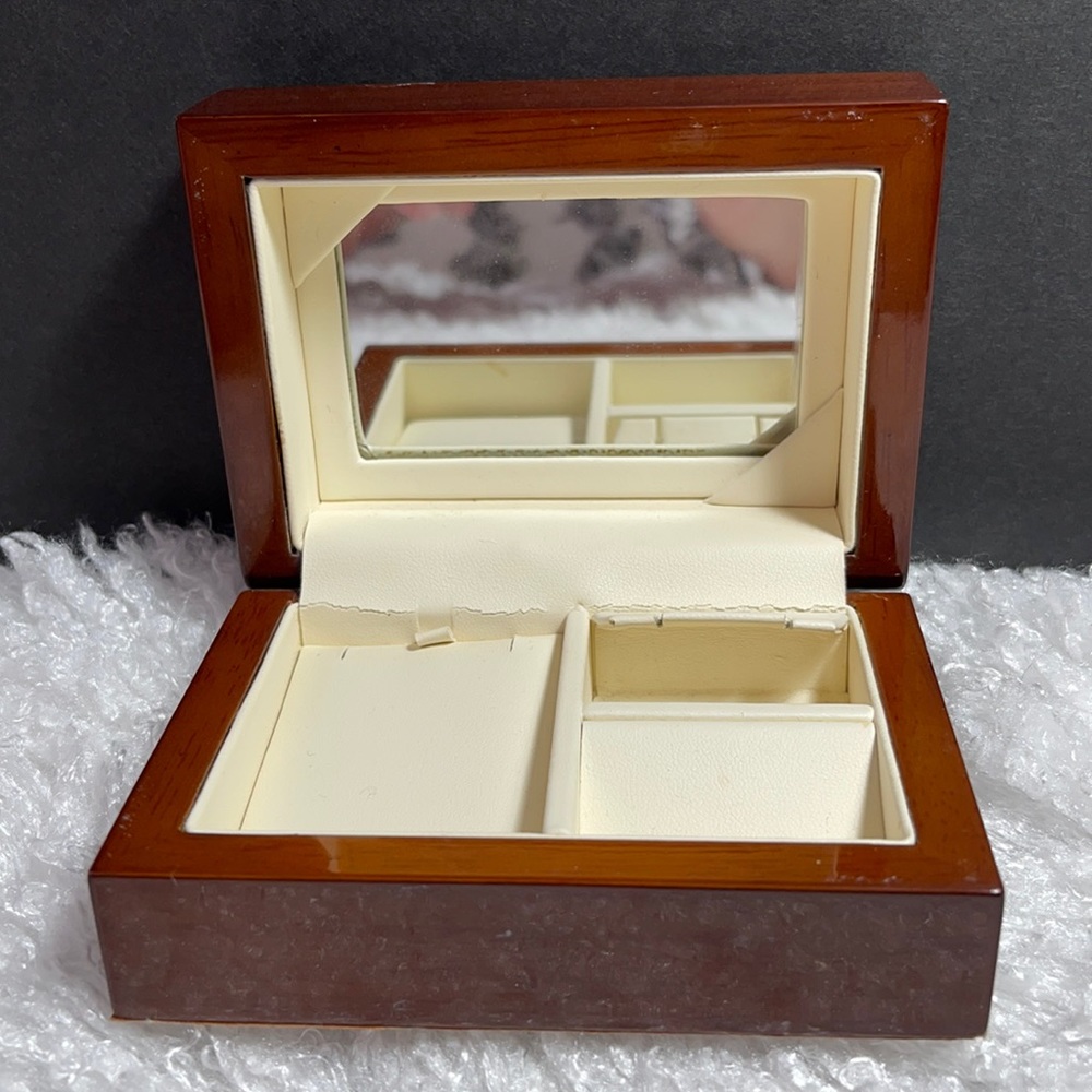 Solid cherrywood jewelry box beautiful high polish